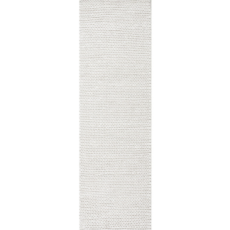 Dunanney Hand Braided Ivory Area Rug