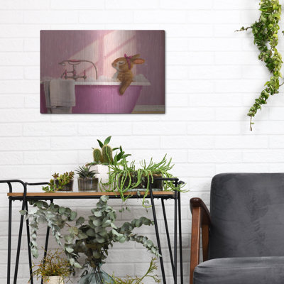 Art mural en métal luxueux «The Bubble Bath» par Lucia Heffernan, 16 po x 12 po