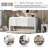 62.2-Inch Wave-Pattern Console Table with Adjustable Shelf and Curved Design-236297375