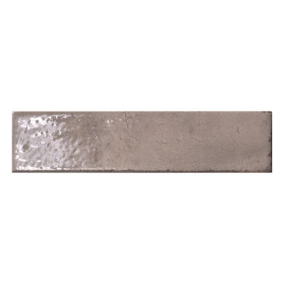 Deroe-Brick Pienza Grey 2-in. x 10-in. Subway Glossy Porcelain Wall & Floor Tile