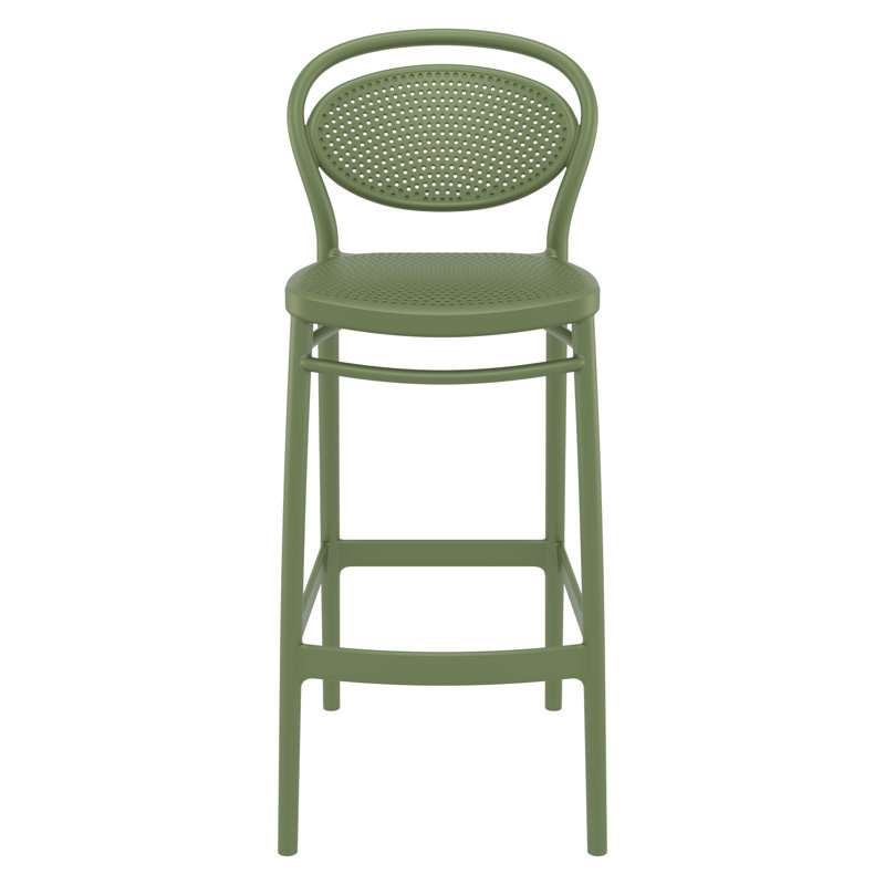 Farrah Outdoor Stool, Olive Green, Bar Stool (29.5" Seat Height)