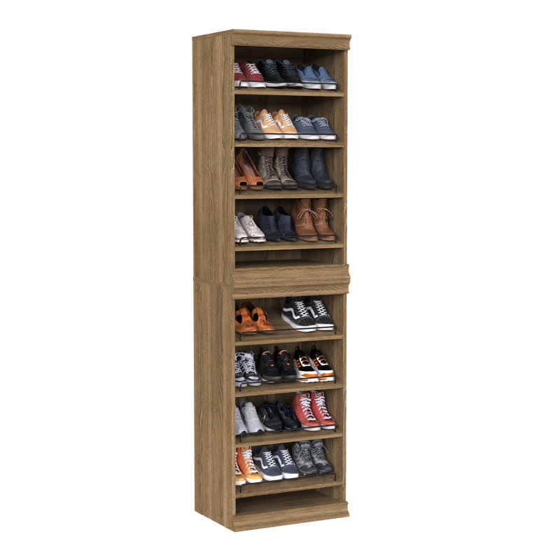 Modular Storage 21.38" W Cabinet Shoe Unit, Honey