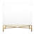 Modern White 2 - Door Accent Cabinet With Tapered Metal Feet, Straight Lines, Raised Diamond Pattern, Elegant Brass Legs, Adjustable Pegs, Fast Build, Adds Storage To Any Room Locker Smooth Surface