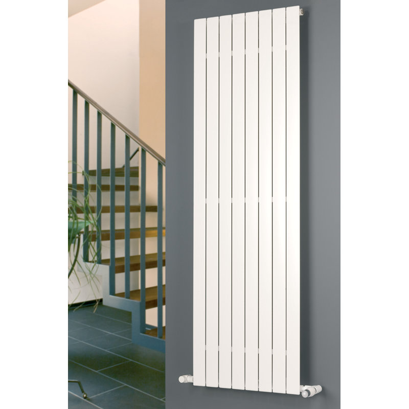 Andrew Vertical Designer Radiator, White, 90 cm H x 59.5 cm W x 7.1 cm D