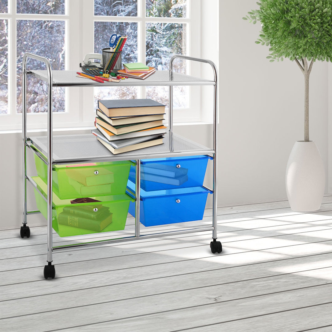 29.5'' H x 25'' W Utility Cart with Wheels FORCLOVER