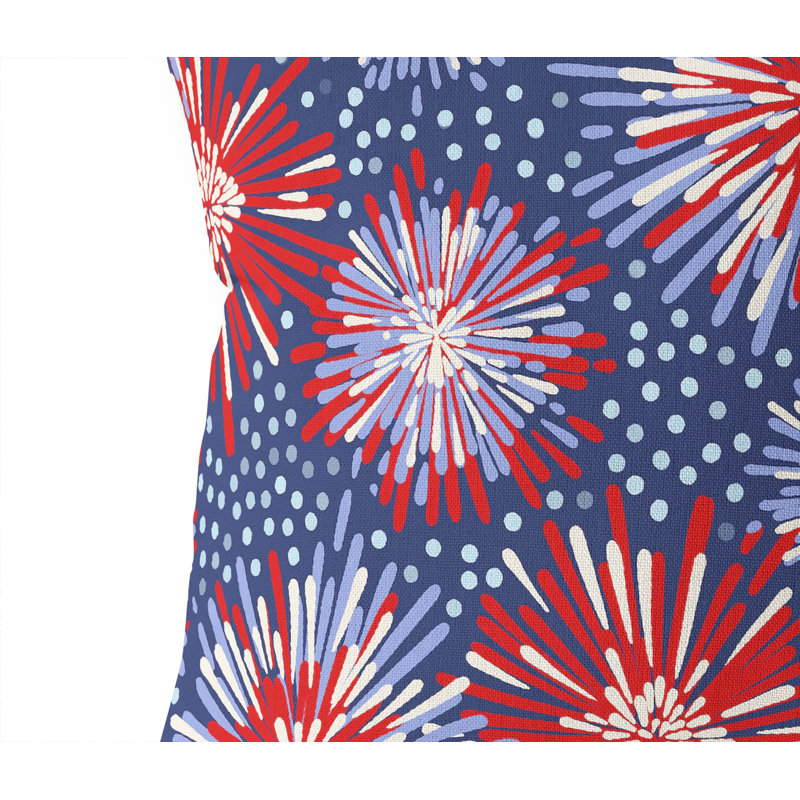 Coussin décoratif Fireworks, Carré 16 po