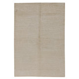 Hand Knotted Area Rug in White And Cream