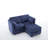 Toxi 58.26" Upholstered Loveseat with Ottoman-667127609
