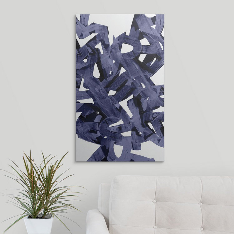 «Indigo Light», impression d'art graphique Funkley, H 24 po x l 15 po x P 1,5 po, Toile
