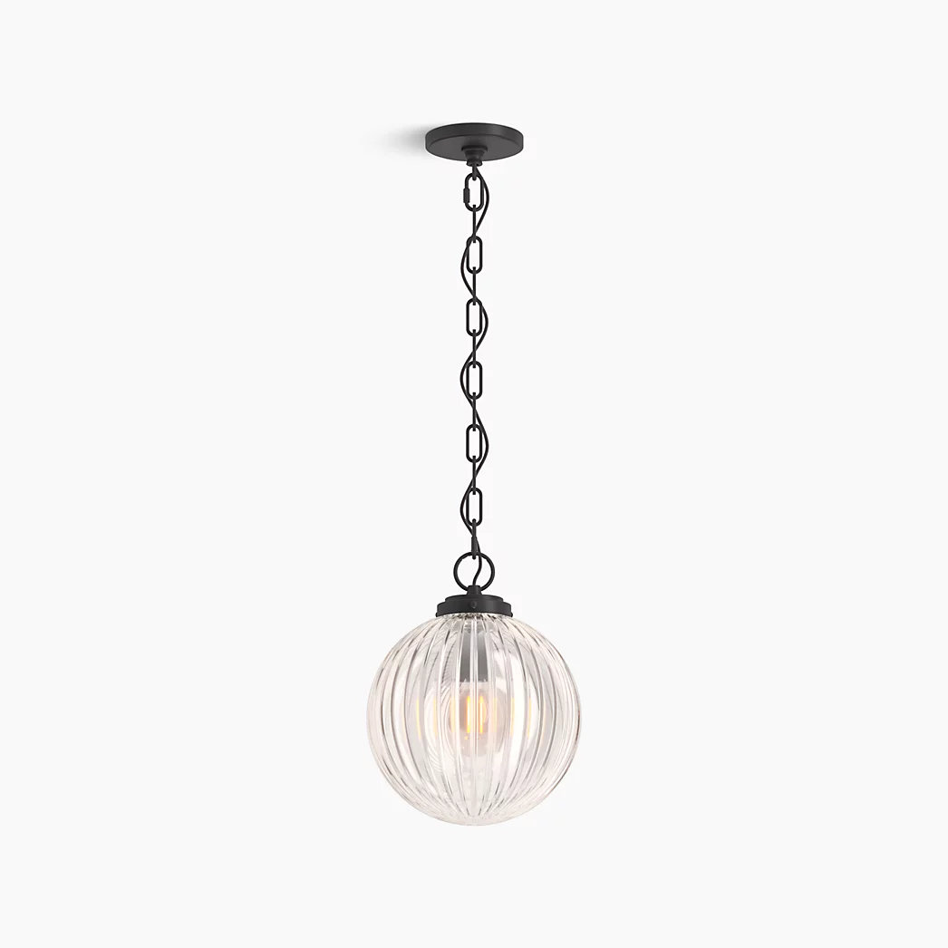 Embra Single Light Pendant, Matte Black