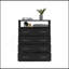 Commode 4 tiroirs Pérou, plateau supérieur, 1 tablette ouverte - noir-980695728