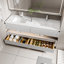 Meuble-lavabo flottant 60 po avec lavabo double, lumière DEL, armoire en chêne massif et plateau en faux marbre 60 po - vert ou blanc brillant-1460127117