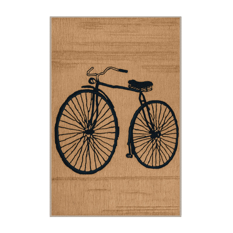 Machine Washable Transportation Brown Area Rug, Rectangulaire 2 pi x 3 pi