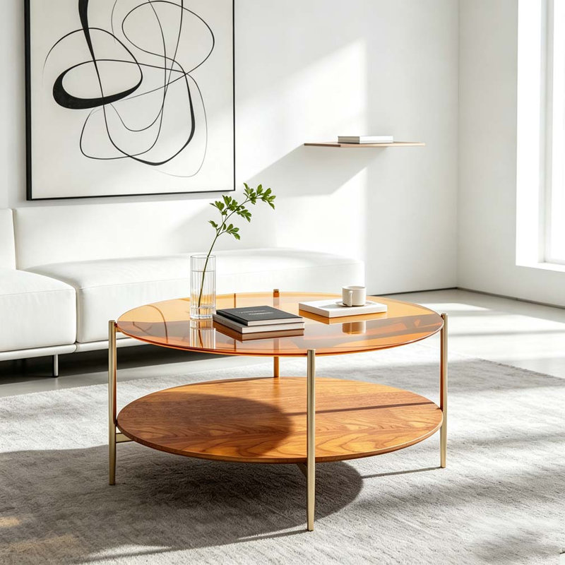 Table basse Modern, Doré