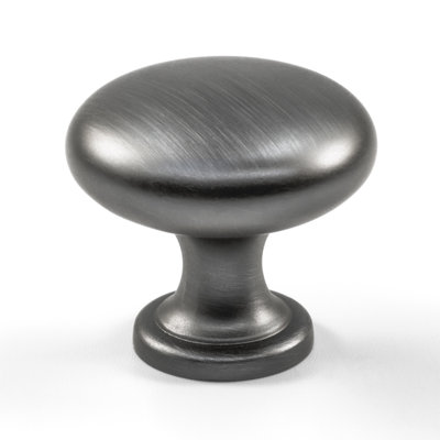 Classic Collection 1 3/16" Diameter Antique Silver Round Knob