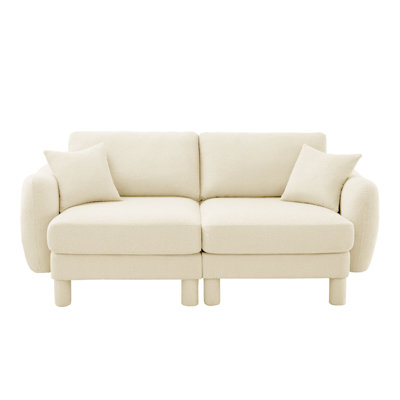 Élégant canapé 2 places en tissu Boucle