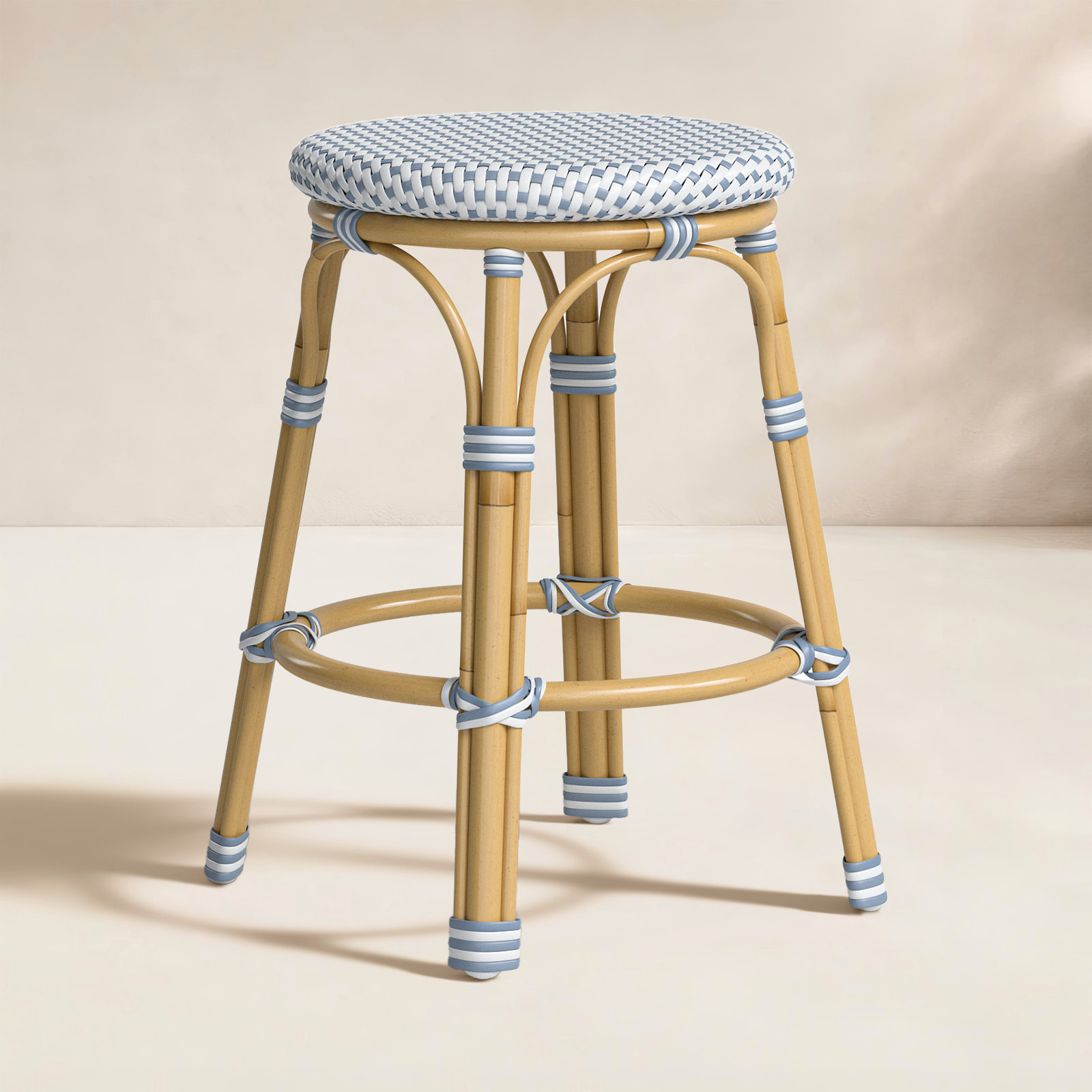 Ellie Patio Bar Stool, Blue