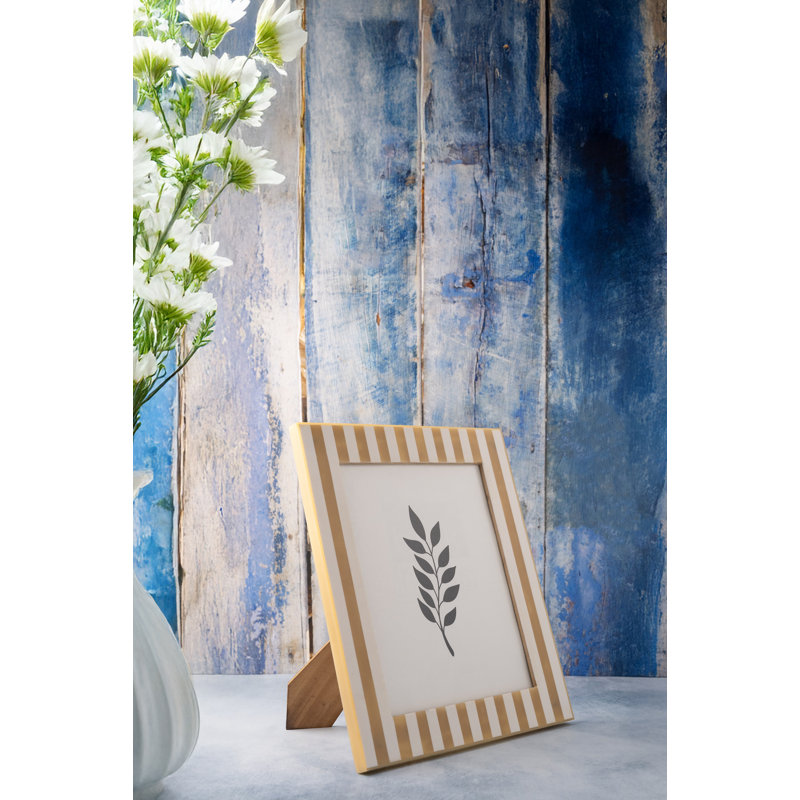 Resin Picture Frame With Striped Design, 8" W x 10" H