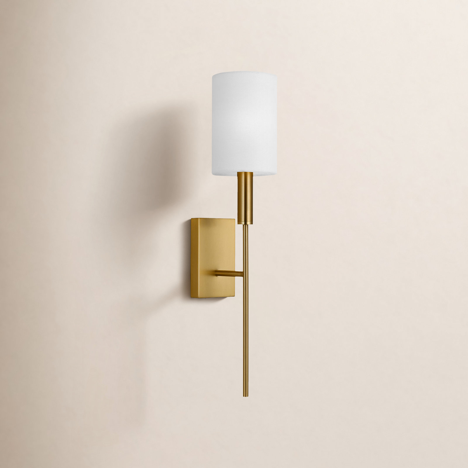 Tedder Single Light Wallchiere, Burnished Brass