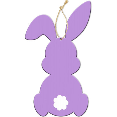 Lapin de Pâques, panneau de porte en bois avec ficelle, décorations de Pâques