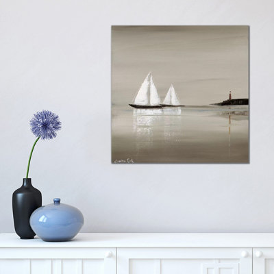 Sailing Grey I by Andrea Cook - Wrapped Canvas Painting