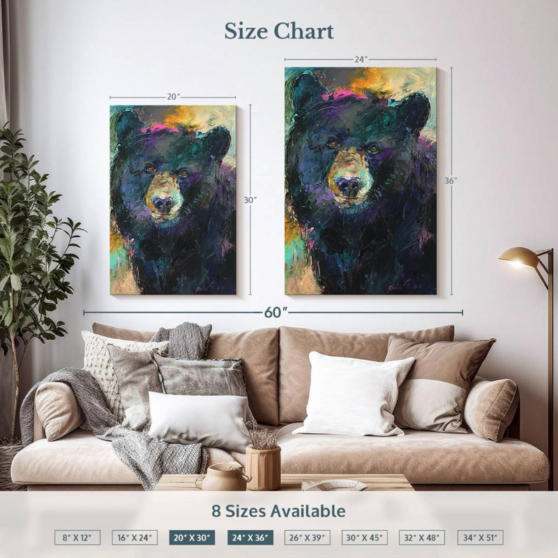 Brampt A Black Bear, 36" H x 24" W