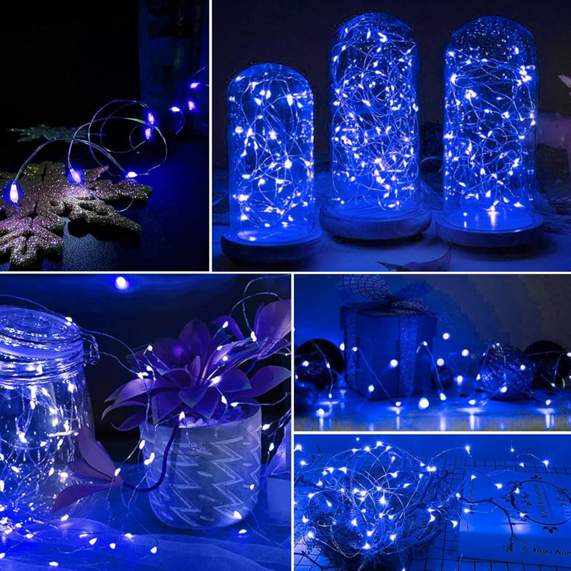 2 Pack LED Fairy Lights Battery Operated, String Lights Waterproof 7 Feet 20 Led Firefly Starry Lights For Wedding Party Bedroom Garden Christmas Decoration