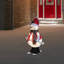 Silhouette de bonhomme de neige skiant