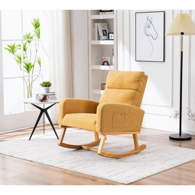 Chaise berçante en lin