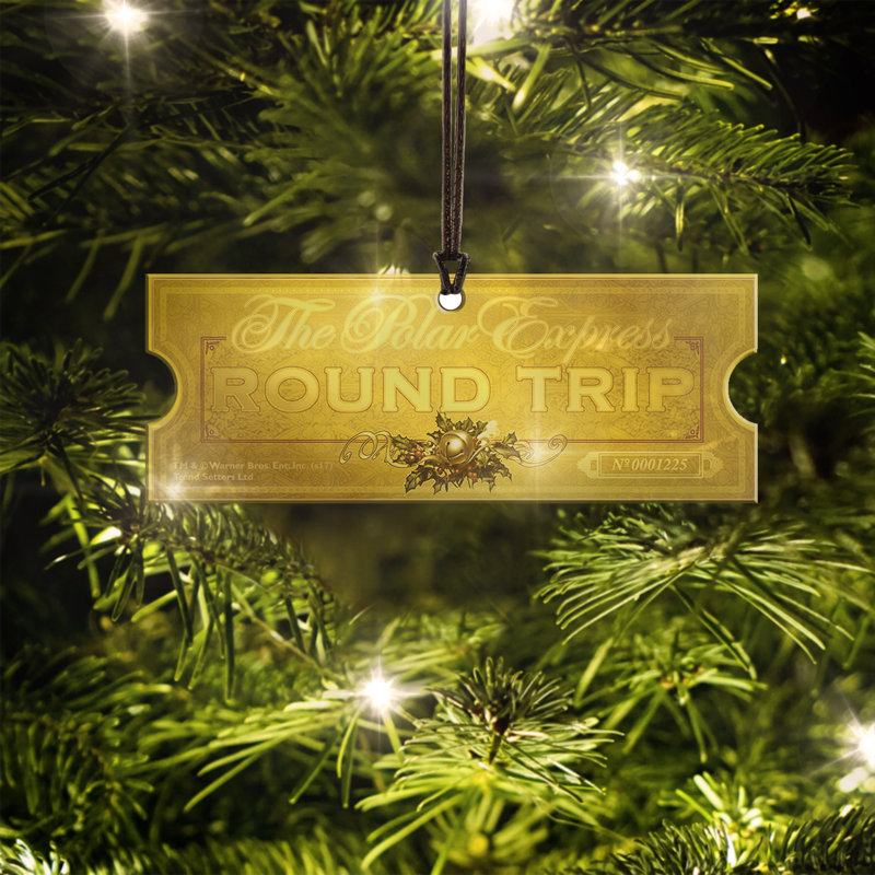 Polar Express Train Hanging Ticket Shaped Print
