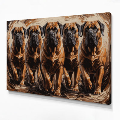 Dogs Mastiff Black Canvas Wall Art