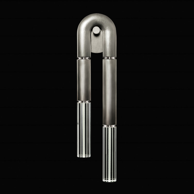 Antonia LED Flush Mounted Sconce, Ombre Silver/Nickel