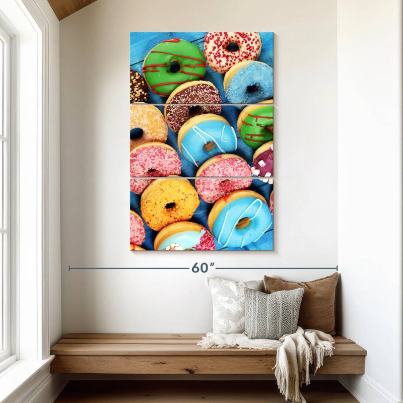 Assorted Flavored Doughnuts, 50" H x 32" W