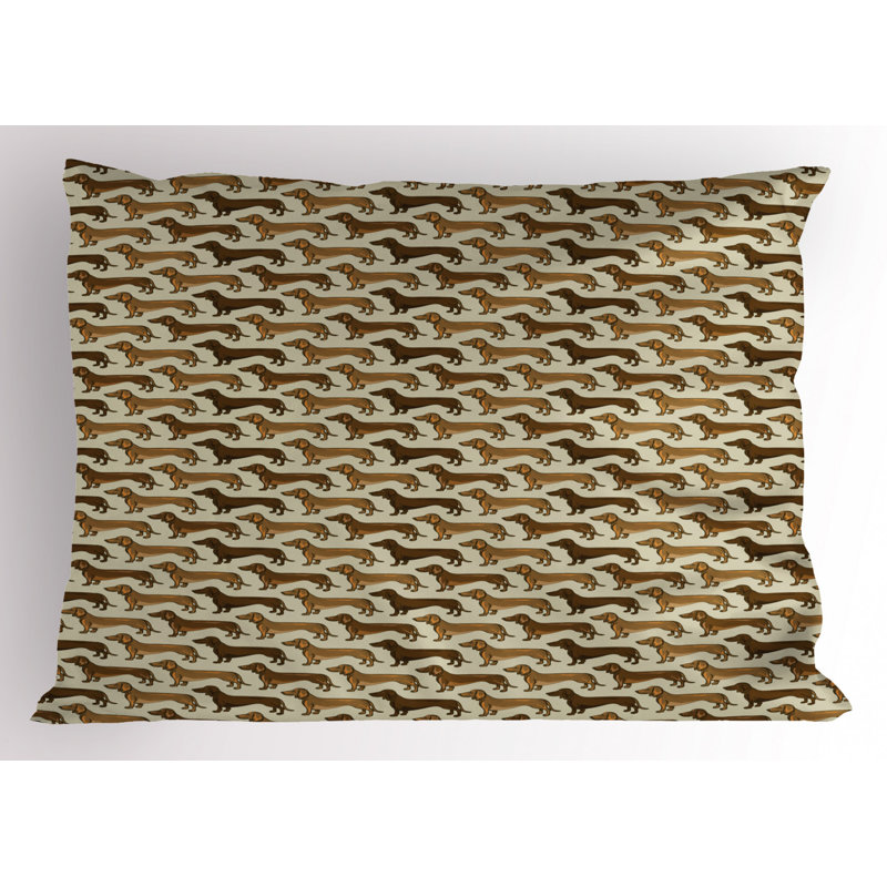 Dachshund Polyester Sham Set, Queen