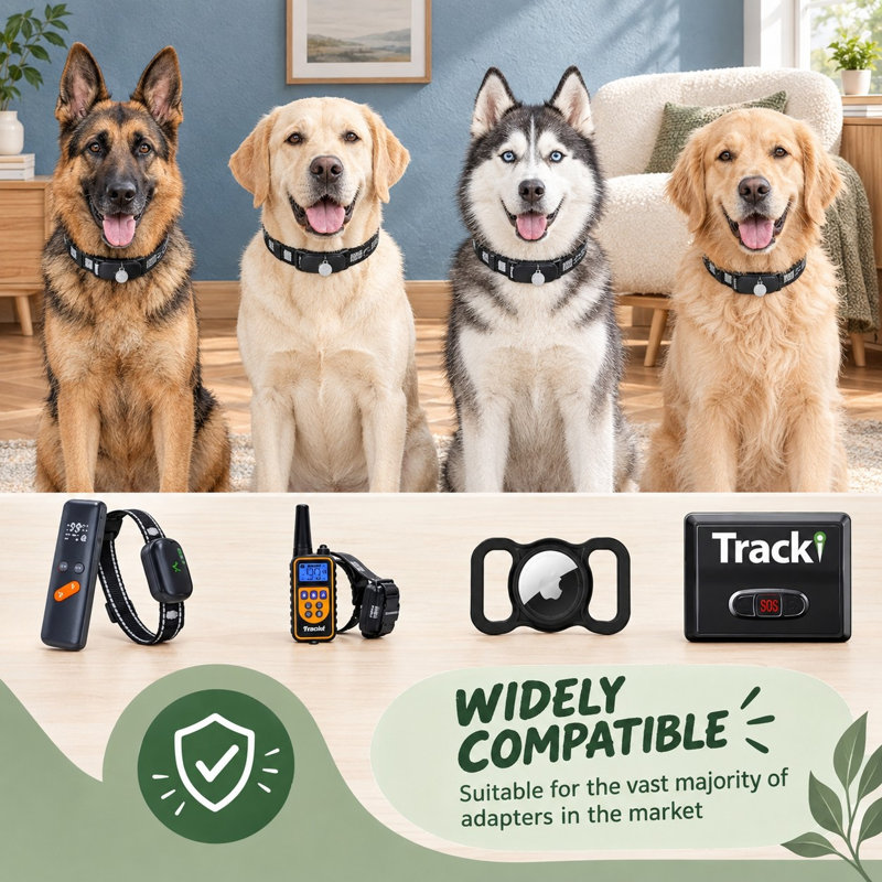 Made from durable black nylon with reflective detailing, this adjustable replacement strap fits compatible GPS, training, and bark-receiver collars for small, medium, and large dogs.