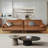 Orange Genuine Leather Modular Sofa cushion couch-1010060386-1010060385