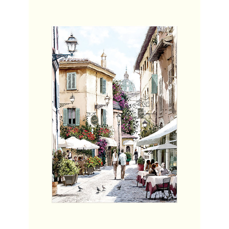 Cafe Stroll by Richard Macneil - No Frame Print, 40cm H x 30cm W x 0.02cm D