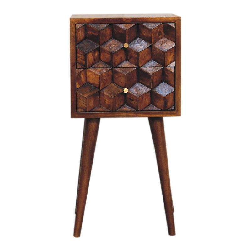 31cm W Solid Wood Bedside Table