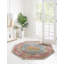 Tapis contemporain à motif de vagues multicolores-334489067