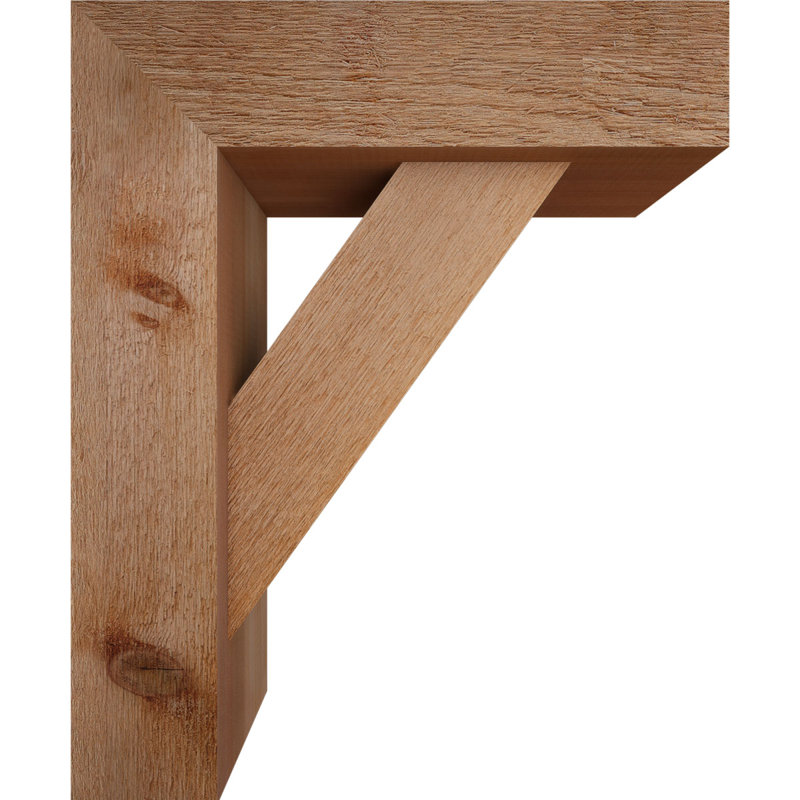 Support de bloc traditionnel avec entretoise décalée, 22 X 18, Cèdre rouge occidental de l 6 po (scié brut)