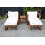 Venice Teak 5 Piece Chat Group With End Table-1444045426