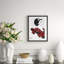 Allure 3' Framed Print on Glass
