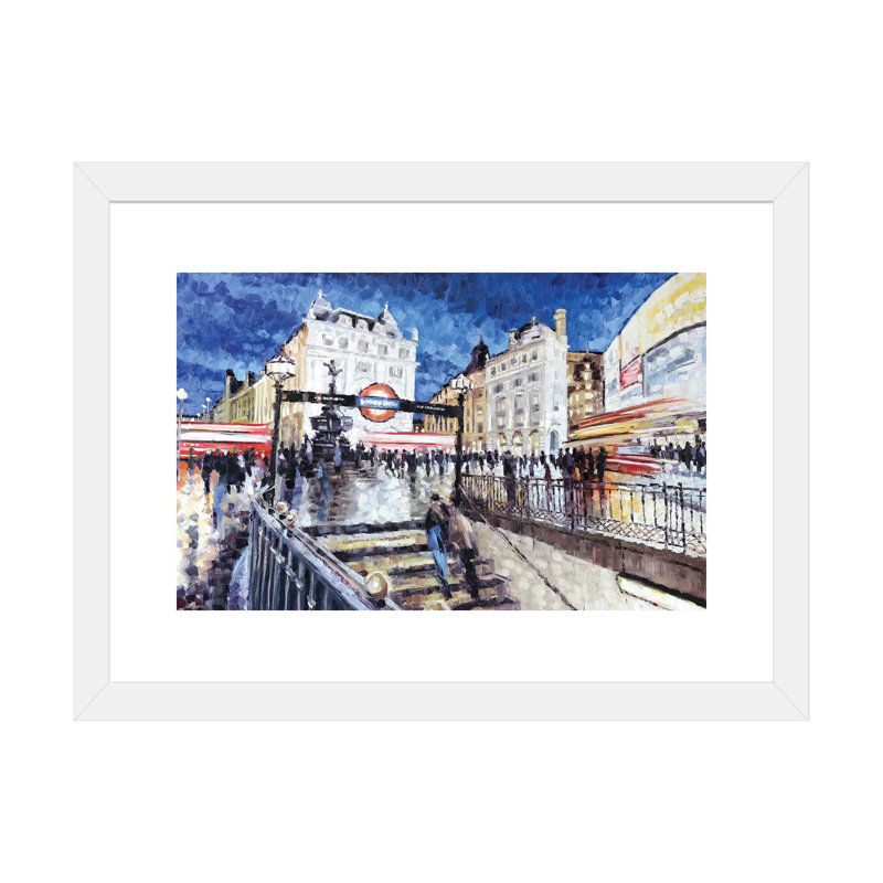 Piccadilly Circus I, White, 24'' H x 32'' W x 1'' D, White Paper