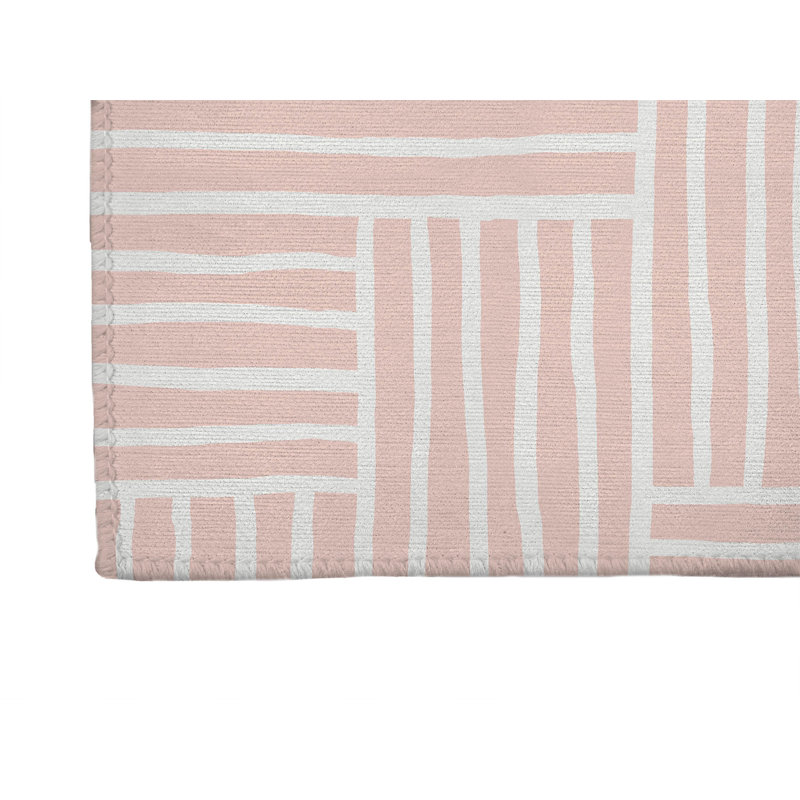 Grid Puz Non-Slip Outdoor Rug, Runner 2'6" x 8'