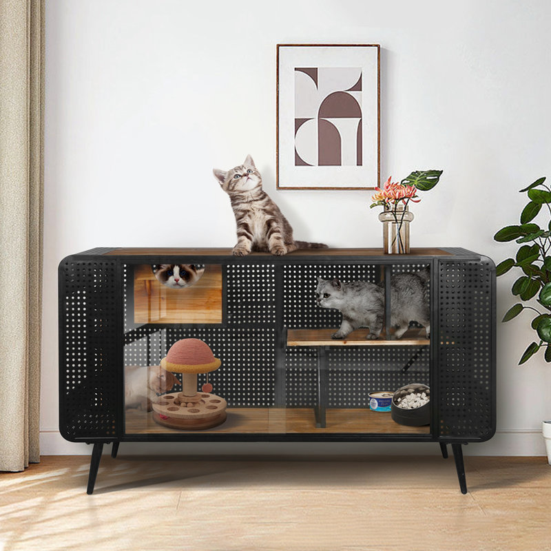 Arbre à chat H 29,9 po Fiorangela, Noir / brun