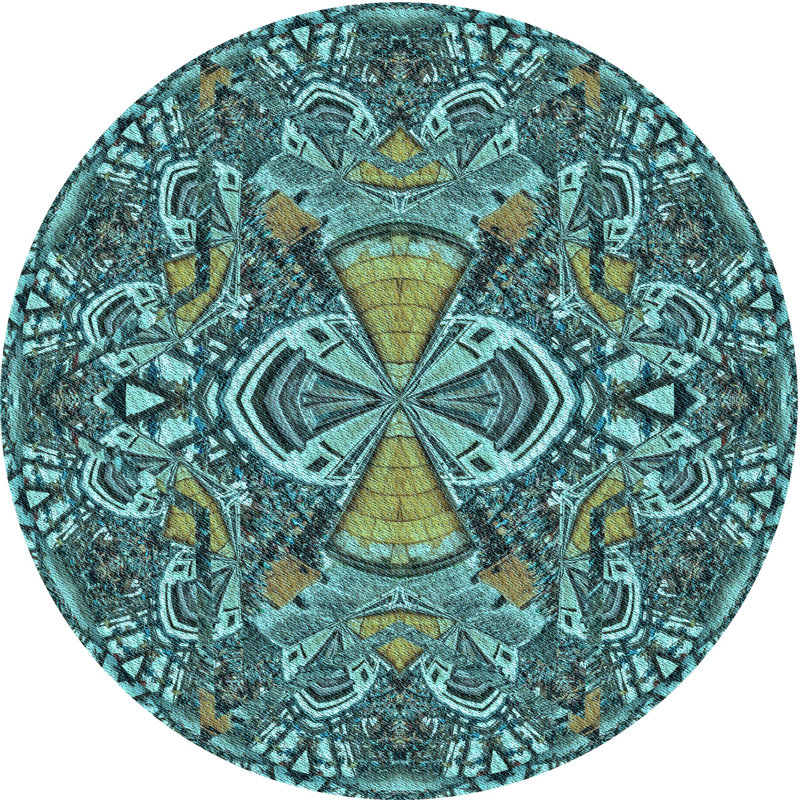 Southwestern Indoor Rug, Round 3'