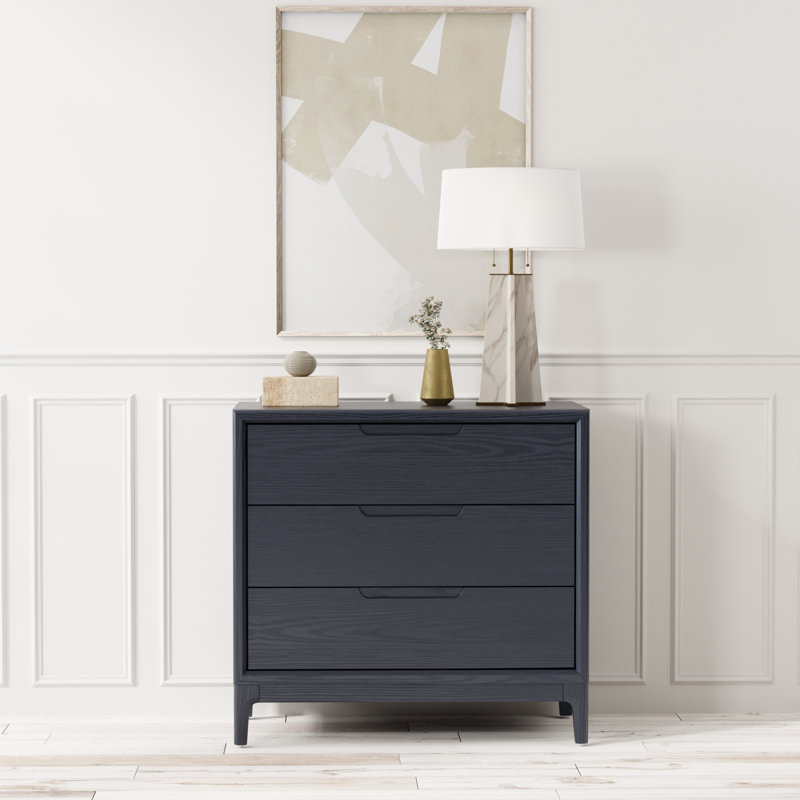 Commode 3 tiroirs Rise, Noir, noir, noir, noir