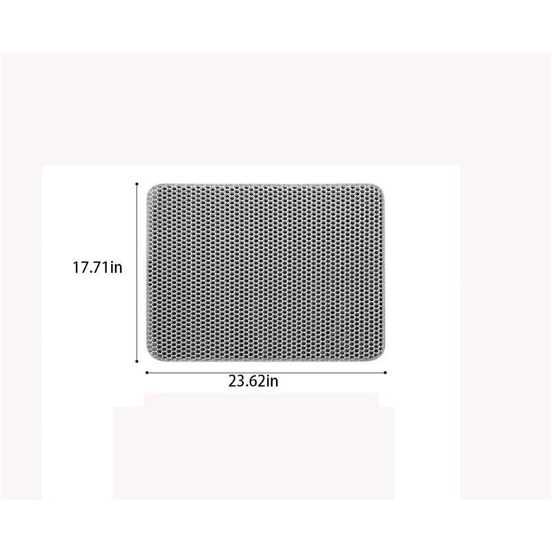 Tapis de fumier à double couche, H 0,11 po x l 23,62 po x P 17,71 po