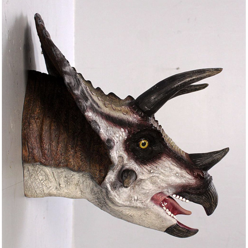 Statue de tête de dinosaure Triceratops