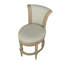  Tabouret tournant 31 "en chêne récupéré avec tissu gris cendré Runyan-131182163-131182166